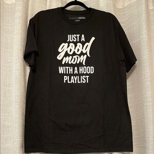 Fashion Nova Black Tee with White Graphic